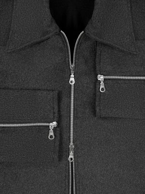 REFINED WOOL JACKET (DARK GREY)