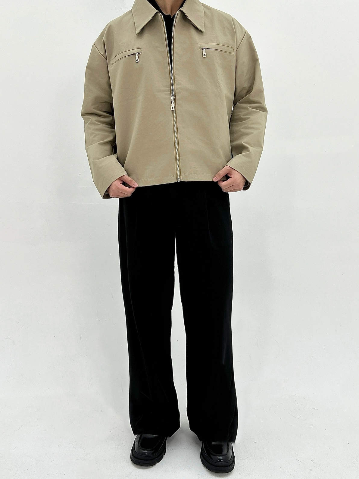 FORM TWILL JACKET (BEIGE) - Image 3